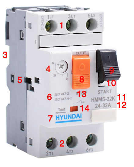 اجزای داخلی کلید حرارتی